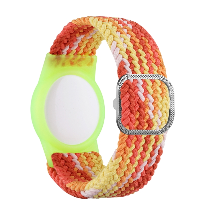 

Wristband Protective Case Anti Scratch Bracelet Adjustable Strap For AirTag Tracker(Colorful Orange)