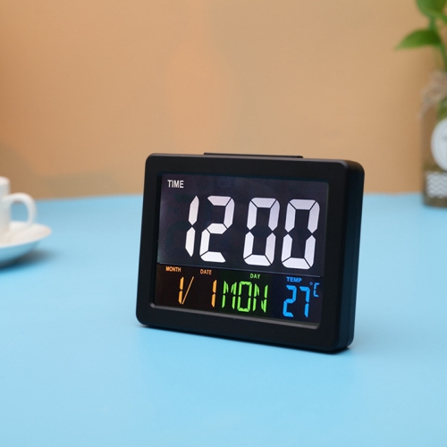 

G2000 Color Screen Date Temperature Display Alarm Clock Desk Clock(Black)