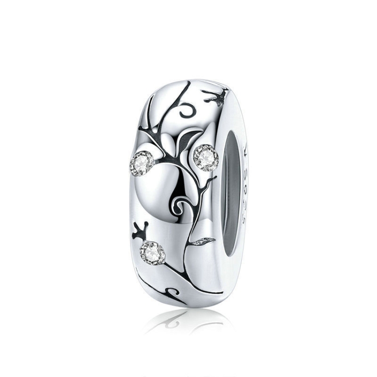 

SCC1559 Pattern Silicone Positioning Buckle Spacer S925 Silver Bracelet Accessories