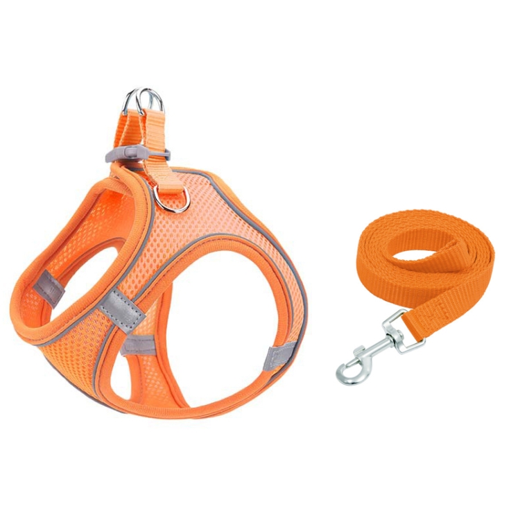 

TM050 Pet Chest Strap Vest Type Breathable Reflective Traction Rope XXS(Vitality Orange)