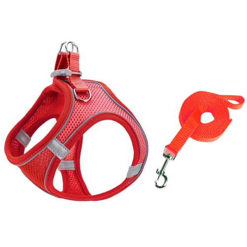 

TM050 Pet Chest Strap Vest Type Breathable Reflective Traction Rope L(Red)