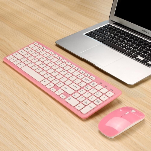 

MLD-568 Office Gaming Mute Wireless Mouse Keyboard Set(Pink)