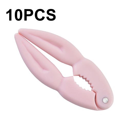 

10 PCS Plastic Walnut Clip Nut Crab Claw Sheller(Pink)