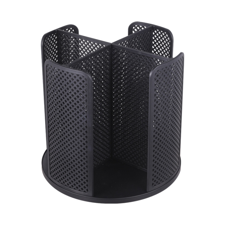 

Desktop Rotary Grid Disposable Paper Cup Storage Rack(Black)
