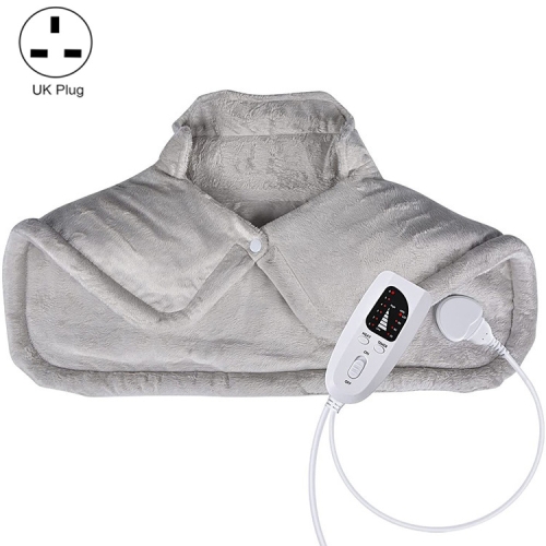 Electric Heated Thermal Shawl On The Back And The Neck UK Plug(Creamy-white)