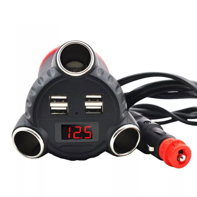 

KingNeed C30 Four USB Car Charger 3 In 1 Car Cigarette Lighter