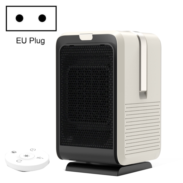 

Home Desktop Heating and Cooling Dual-purpose Mini Heater, EU Plug, Style: With Remote Control (White)