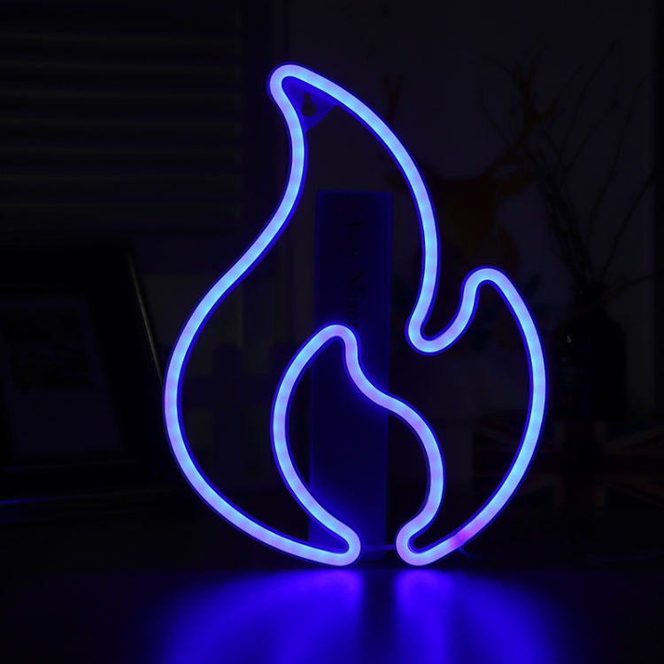 

NHD-HY-01 USB Neon LED Flame Shape Party Decorative Lights(Blue)