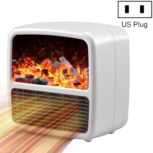 

YJQ-N6 3D Anti-real Flame Heater Desktop Energy-saving Electric Heater, Spec: US Plug(White)