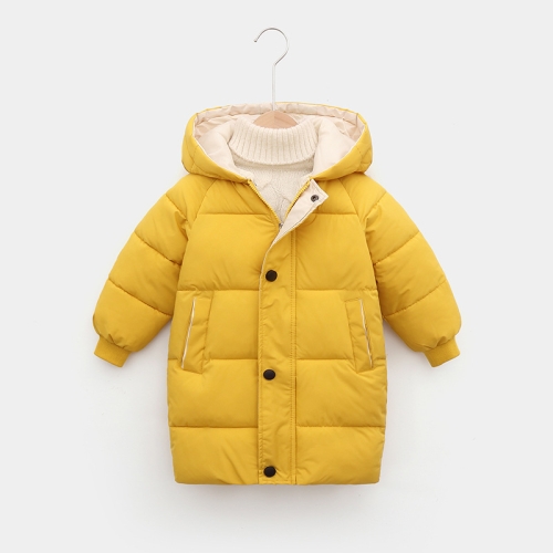 

JT-1001 Children Thickened Windproof And Warm Cotton Clothes Coat, Size: 110(Yellow)