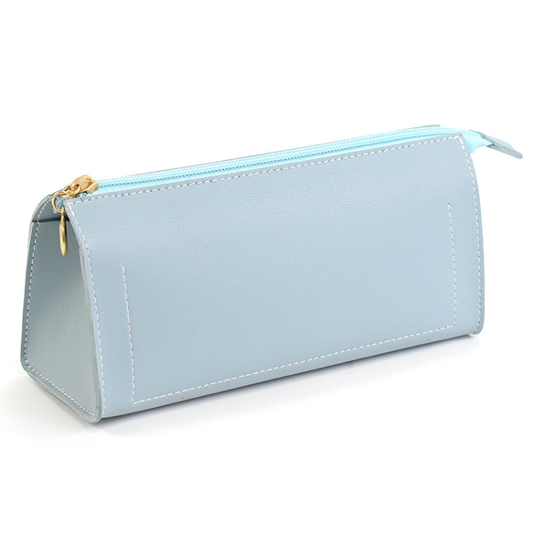 

Student Pencil Stationery Pen Case Portable Makeup Brush Case(Light Blue)