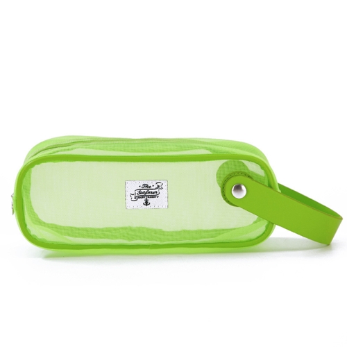 

H6637 Large Capacity Transparent Pencil Bag Portable Stationery Bag(Fluorescent green)