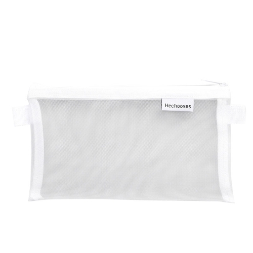 

10PCS Hechooses D033 Transparent Mesh Exam Portable Pen Bag, Style: Square (White)