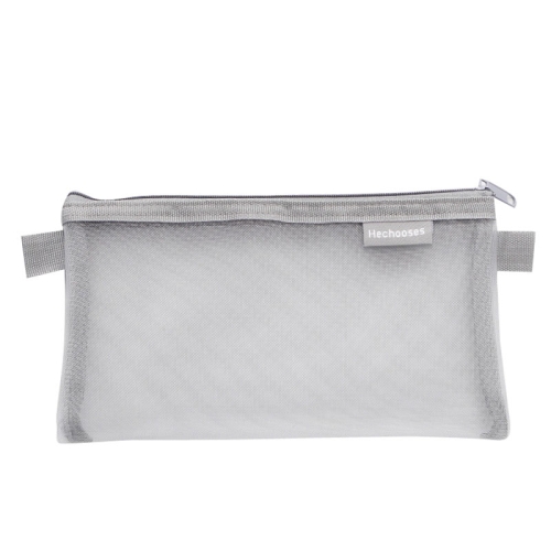 

10PCS Hechooses D033 Transparent Mesh Exam Portable Pen Bag, Style: Square (Gray)