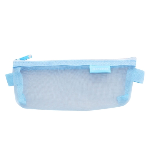 

10PCS Hechooses D033 Transparent Mesh Exam Portable Pen Bag, Style: Triangle (Blue)