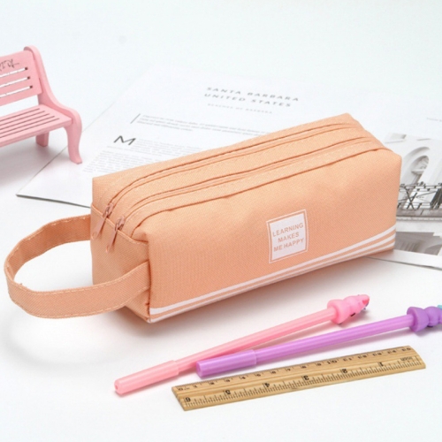 Angoo Macaron Color Canvas Pencil Case Cute Math Toys For