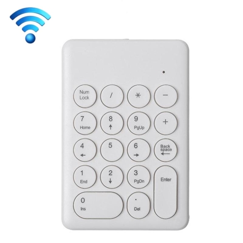 

269 18 Keys Wireless Mini Numeric Keypad Accounting Bank Engineering Keypad(White)