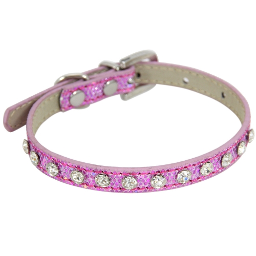 

2.5 x 50cm Glitter Diamond Cat Neck Collar Decorative Supplies, Color: Diamond Pink