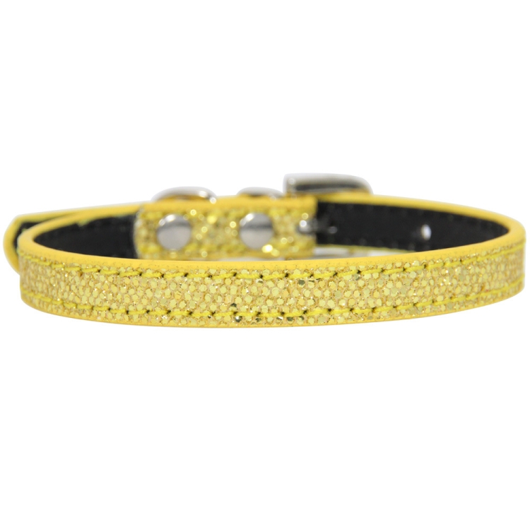 

1.0 x 30cm Glitter Diamond Cat Neck Collar Decorative Supplies, Color: No Diamond Golden
