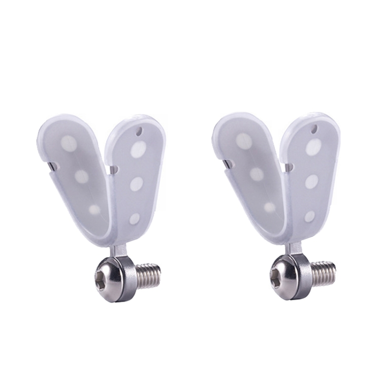 

2 PCS Aluminum Alloy Rod Head Universal Anti-Slip Luminous Front Fork Head, Style: Narrow Gray