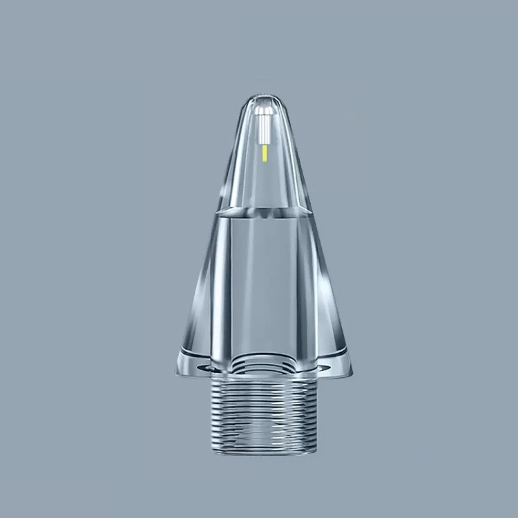 

For Apple Pencil 1/2 Transparent Replacement Pen Tip Transform Nib,Style: 5.0 Silver Needle