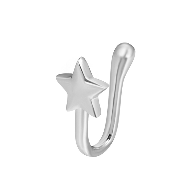 

10 PCS U-shaped Nose Clip Copper Inlaid With Zircon Nose Decoration, Color: G-252 Silver