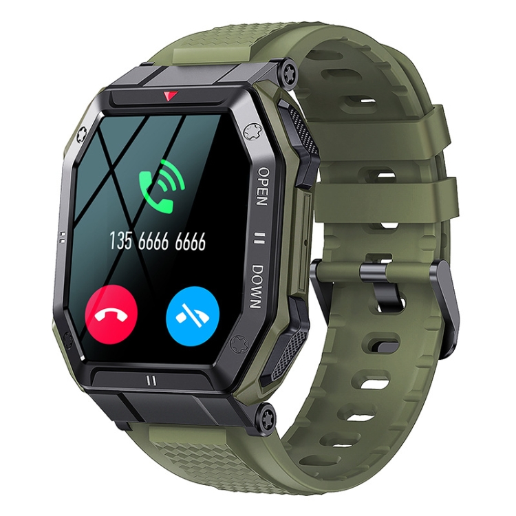 

Heart Rate Blood Pressure Blood Oxygen Monitoring Outdoor Smart Bluetooth Watch(Green)