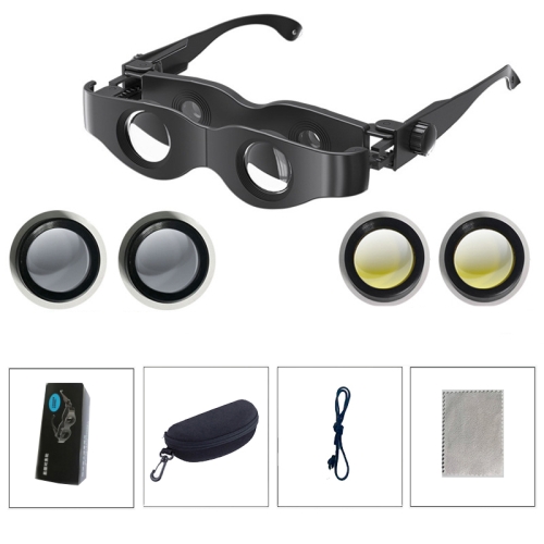 8x Fishing Binoculars Zoomable Telescope Glasses ,Style: Telescope+Gray  Yellow Clip