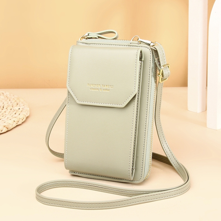 

HX730 Women Wallet PU Leather Long Cell Phone Bag(Green)