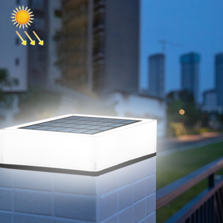 

TS-S5306 Outdoor Solar Column Head Lamp IP68 Waterproof Lawn Yard Light, Style: Three Color Switch