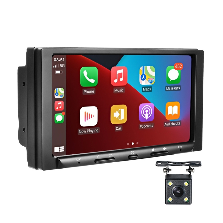

7 inch Carplay GPS Navigation Reverse Integrated Machine, Style: Standard+4 Light Camera(2+32G)