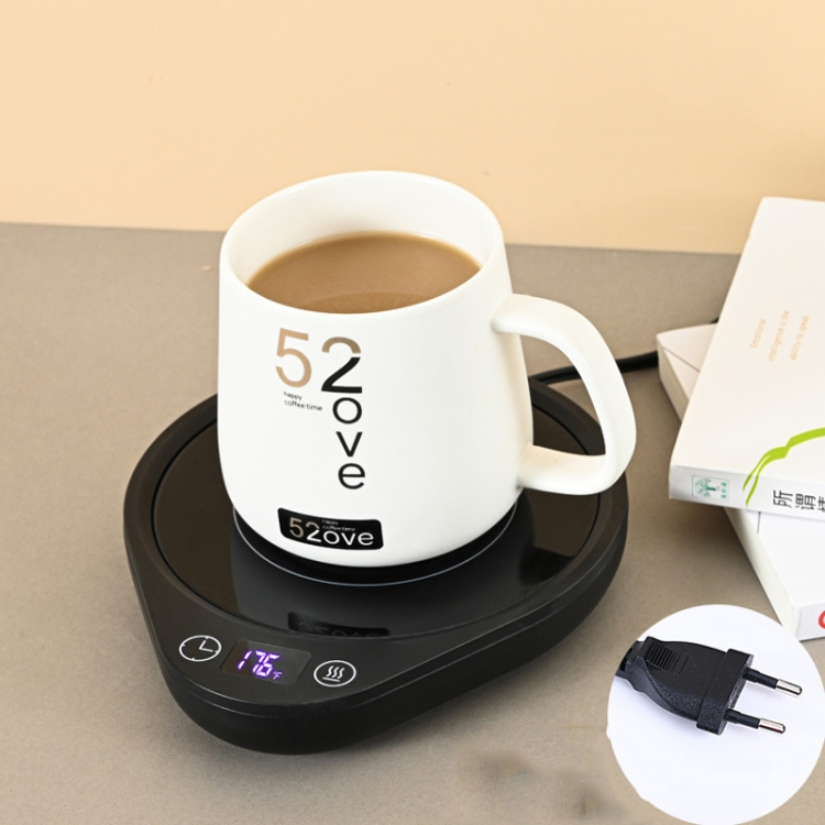 

DS1290 Thermostatic Coaster Adjustable Thermos Cup Mat, Plug Type: EU Plug (Black)