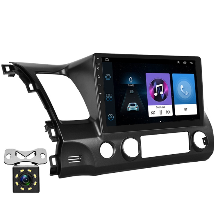 

For Honda Civic 10.1 inch Android WiFi Navigation Machine, Style: Standard+8 Light Camera(2+32G)