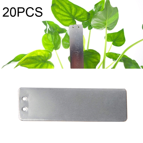 

20 PCS Portable Waterproof Aluminum Plant Tags Waterproof Plant Label 82 x 25mm