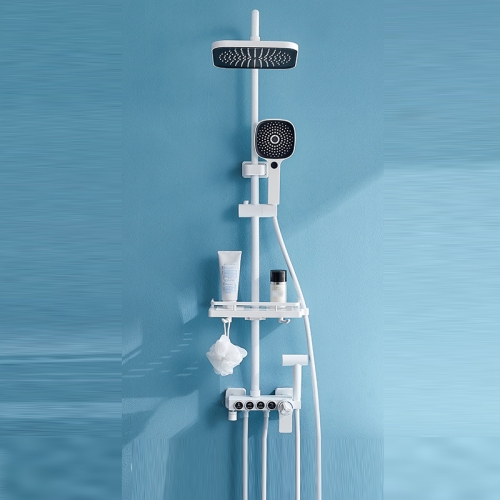

B12 Four Gear Round Tube Constant Temperature Shower Head Set Home Bathroom Pressurized Bath Copper Nozzle
