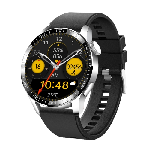 

UM93Pro 1.28 Inch Heart Rate/Blood Oxygen Monitoring Bluetooth Calling Watch With NFC Function(Silver Silicone)