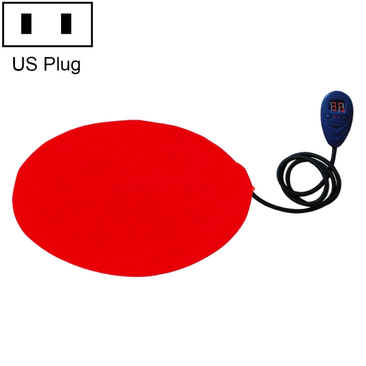

30x30cm Red 12V Low Voltage Multifunctional Warm Pet Heating Pad Pet Electric Blanket(US Plug)