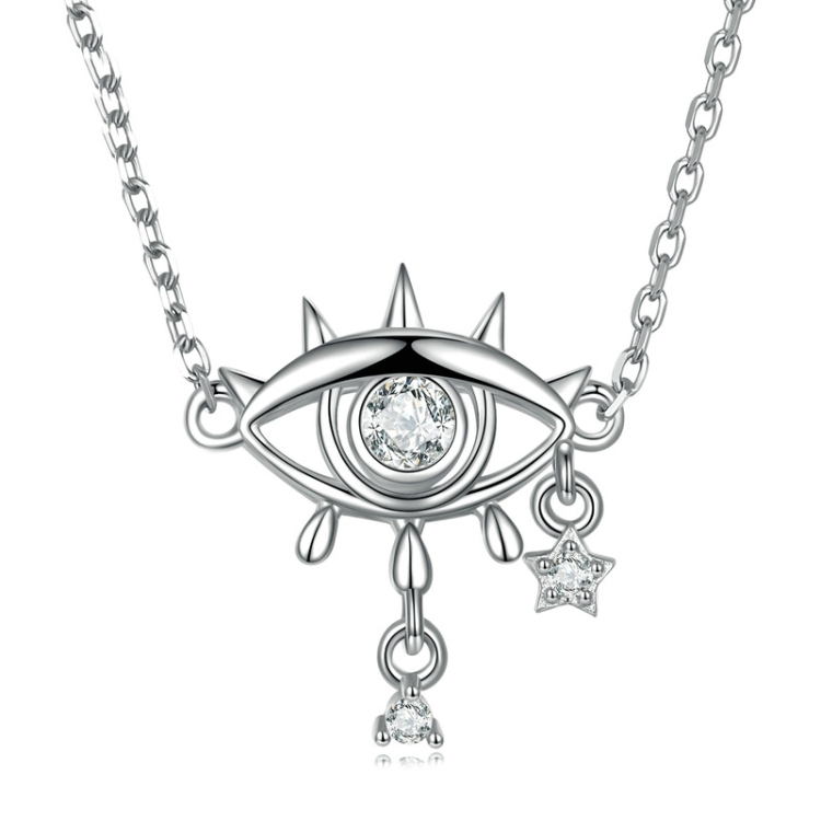 

SCN484 White Gold Plated Clavicle Necklace Women 925 Silver Necklace