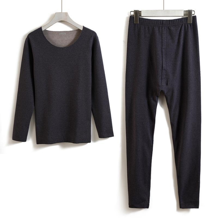 

Autumn and Winter AB Side Brushed Hair Velvet Thermal Underwear Set, Size: XXXXL(Male Dark Purple)