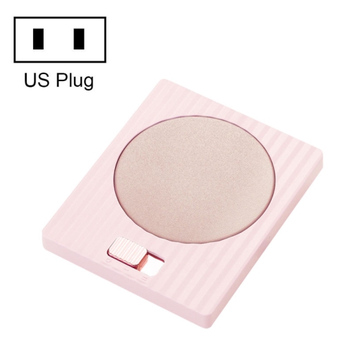 홈 항온 컵 매트 온열 보온병 코스터, 플러그 유형: US 플러그(로맨틱 핑크)