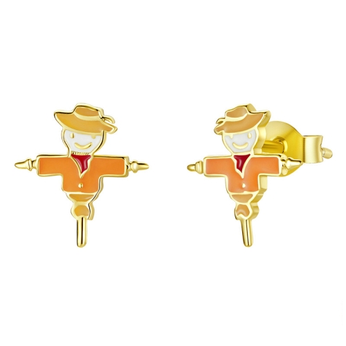 

Oil Drop Gold Plated 925 Silver Earrings, Style: SCE1243 Scarecrow