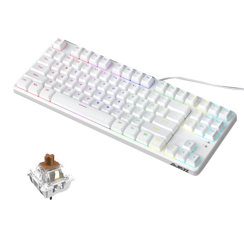 

Ajazz AK873 87 Keys Colorful Version Hot Swap Wired DIY Customized Mechanical Keyboard(Tea Shaft)