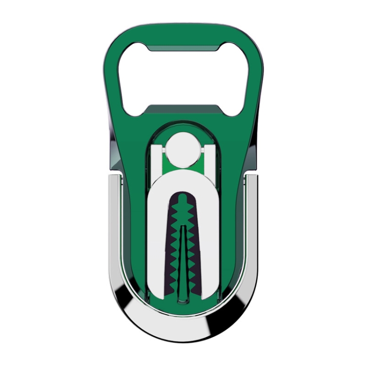 

Multifunction Car Air Vent Phone Holder Finger Ring Phone Bracket Bottle Opener(Green)