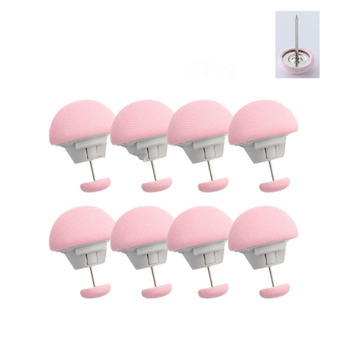 

8 PCS Non-marking One-touch Unlocking Mushroom-shaped Quilt Fixer Pink+Cloth Needle