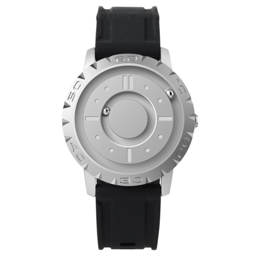 

EUTOUR E030 Magnetic Ball Men Bezel-Free Design Watch(Silver)