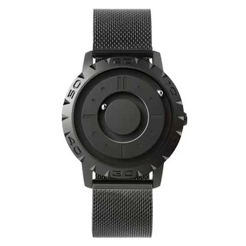 

EUTOUR E030 Magnetic Ball Men Bezel-Free Design Watch(Black Net Strip)