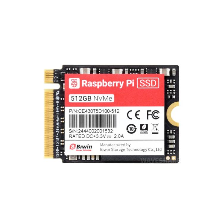 Ssd Raspberry Pi 3 WAVESHARE Official Raspberry Pi SSD Complies With PCIe Gen 3 Standard 256GB