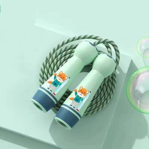 

Wooden Handle Adjustable Jump Rope For Children Blue Bear (Cotton Rope)