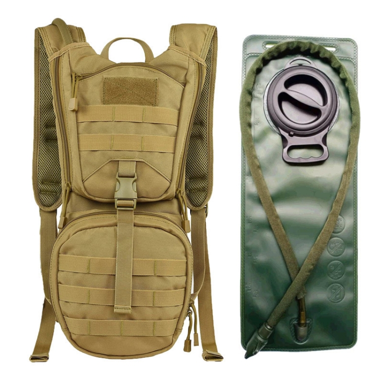 

Outdoor Sports Cycling Water Bag Multifunctional Backpack, Color: Large Diameter Water Tank+Khaki