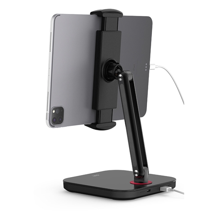 

SSKY X38 Desktop Phone Tablet Stand Folding Online Classes Support, Style: Single Arm Charging Version (Black)